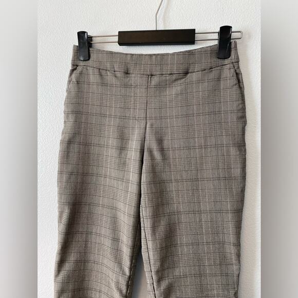 HILARY Radley Business Casual Retro Black Gray Plaid Pull On Ankle Pants Small - Picture 4 of 10